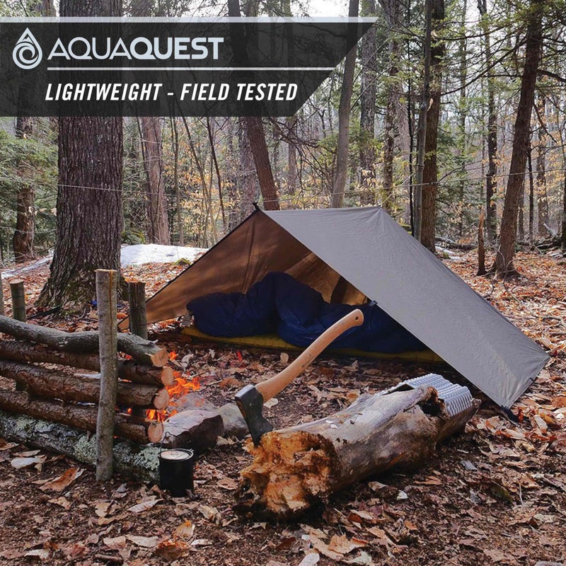 AquaQuest Defender Tarp â€“ Heavyâ€‘Duty Waterproof (20,000 mm) Seamâ€‘Taped Rain Fly for Camping, Bushcraft & Survival â€“ 10Ã—7 Olive Drab - Image 5